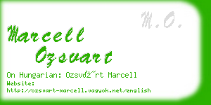 marcell ozsvart business card